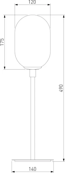 Интерьерная настольная лампа Loona 01161/1 латунь - фото схема