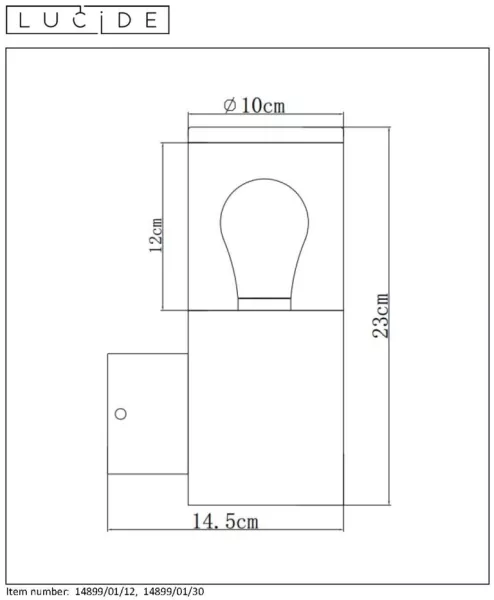 Настенный светильник уличный Fedor 14899/01/30 - фото схема
