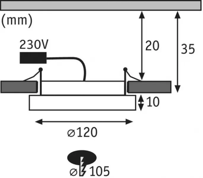 Точечный светильник Panel Areo 92944 - фото схема