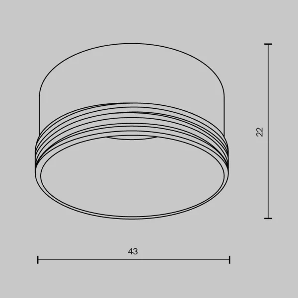 Декоративное кольцо для Focus Led 5Вт Maytoni Focus LED RingS-5-W - фото схема