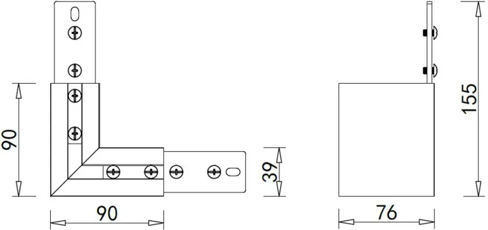 Соединитель L-образный Magic track L corner DLMB Sp - фото схема