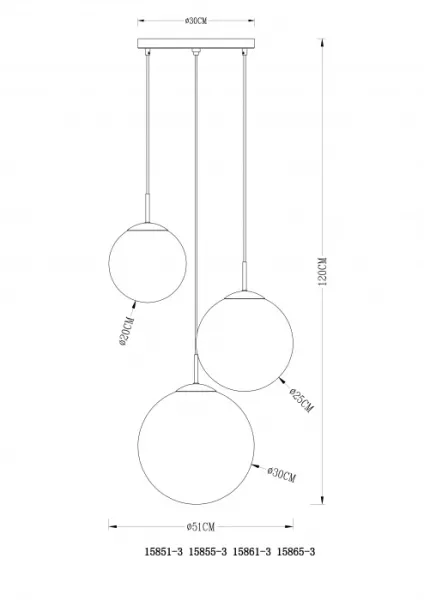 Подвесной светильник Varus 15865-3 - фото схема