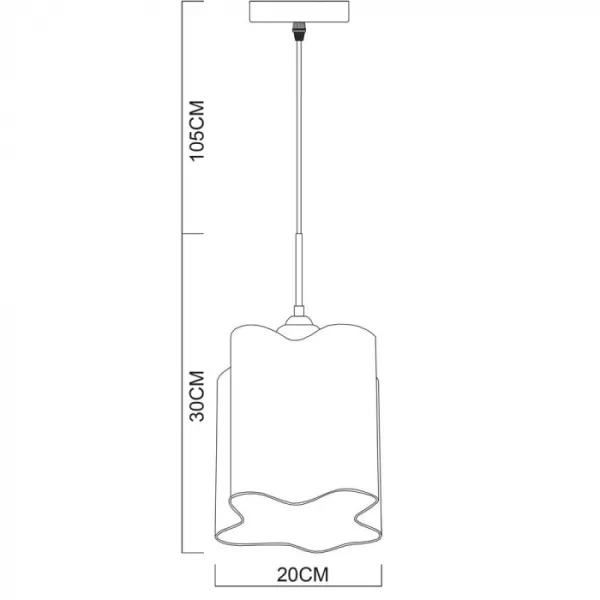 Подвесной светильник Serenata A3479SP-1CC - фото схема