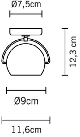 Настенно-потолочный светильник Beluga D57 G13 31 - фото схема