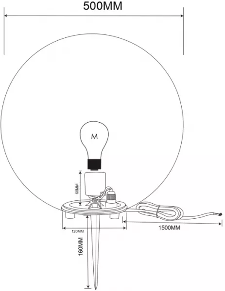 Наземный светильник Erda O594FL-01W1 - фото схема
