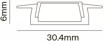 Профиль для светодиодной ленты  ALM002S-2M - фото схема
