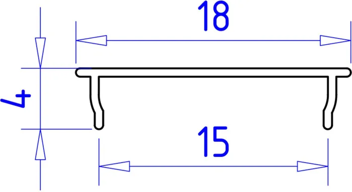 Профиль для светодиодной ленты Illumination GP1600AL - фото схема