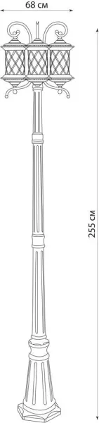Наземный фонарь Тироль 11518 - фото схема