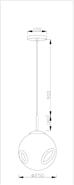 Подвесной светильник Amo V2080-P - фото схема