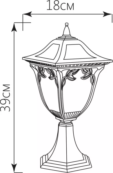 Наземный фонарь Афина 11485 - фото схема
