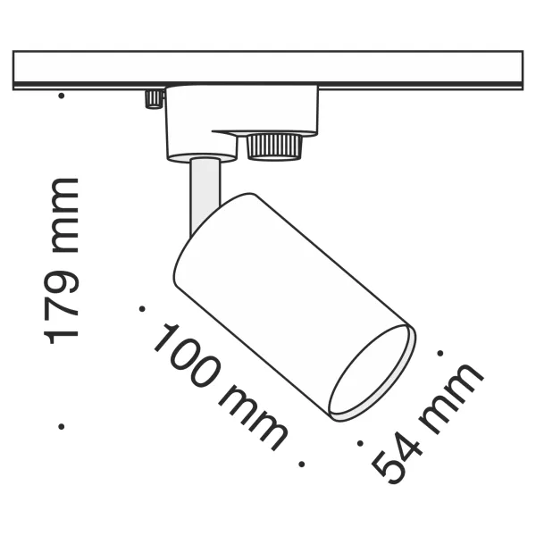 Трековый светильник Track TR002-1-GU10-B - фото схема