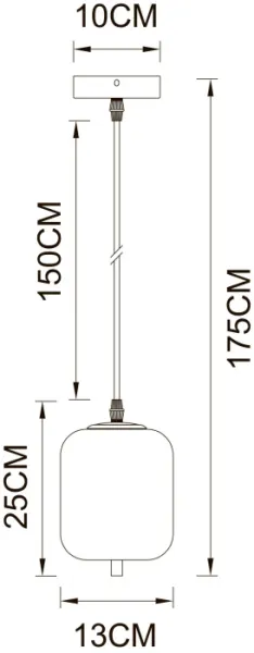 Подвесной светильник Freddie A2234SP-1PB - фото схема