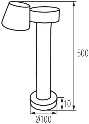 Наземный фонарь светодиодный Kanlux DROMI 32532 - фото схема