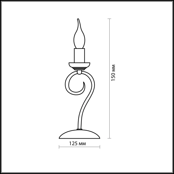 Настольная лампа подсвечник Odeon Light Sandia 1297/1T - фото схема
