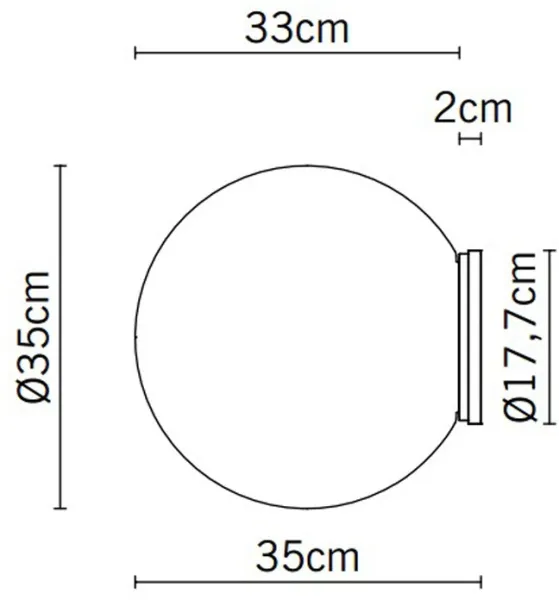 Настенно-потолочный светильник Lumi Sfera F07 G29 01 - фото схема