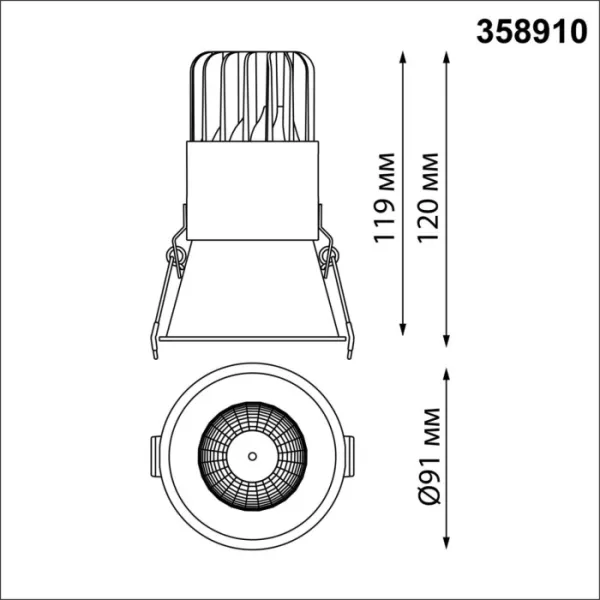 Точечный светильник Lang 358910 - фото схема