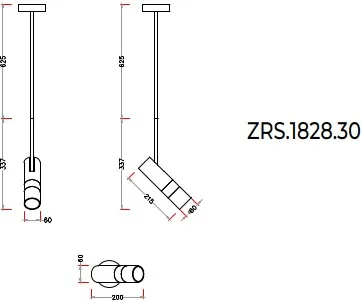 Подвесной светильник Tweeny ZRS.1828.30 - фото схема