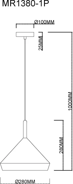 Подвесной светильник Adele MR1380-1P - фото схема