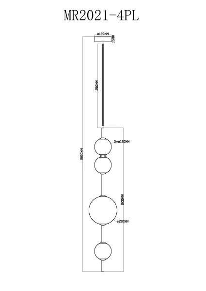 Подвесной светильник Violla MR2021-4PL - фото схема