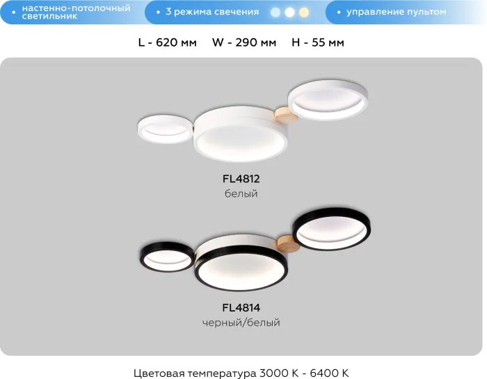 Настенно-потолочный светильник Comfort FL4814 - фото схема