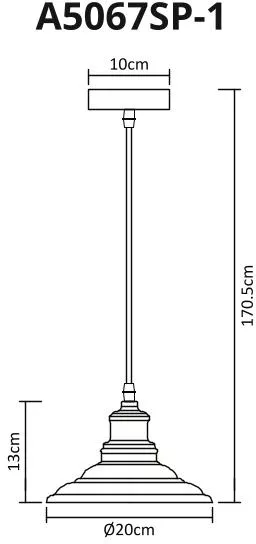 Подвесной светильник Lido A5067SP-1WH - фото схема