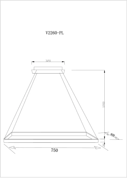 Подвесной светильник Fiere V2260-PL - фото схема