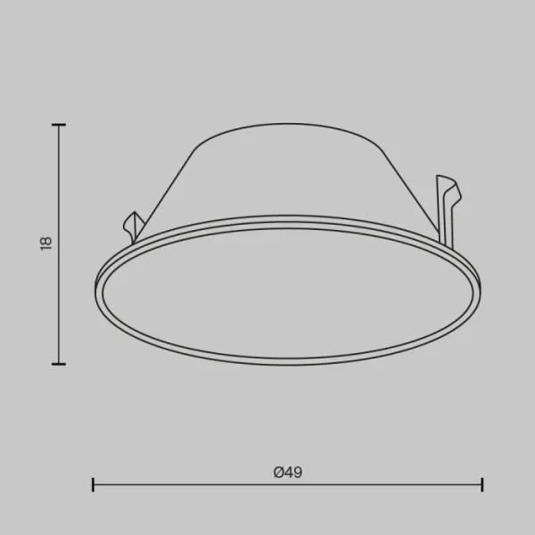 Рамка для светильника Wise Ring057-7-GF - фото схема