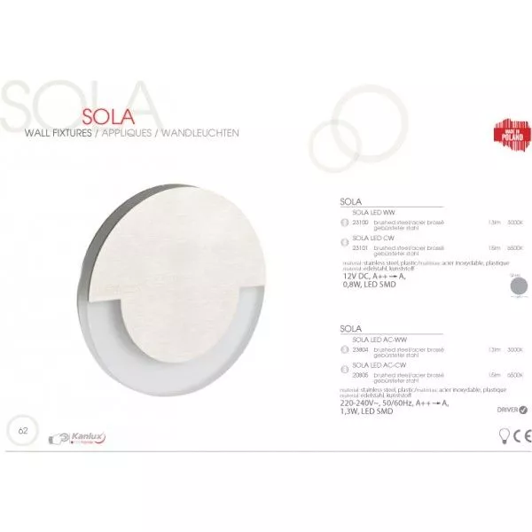 Точечный светильник Sola 23101 - фото схема