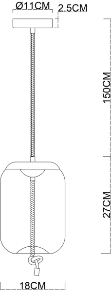 Подвесной светильник Cody A7766SP-1BC - фото схема