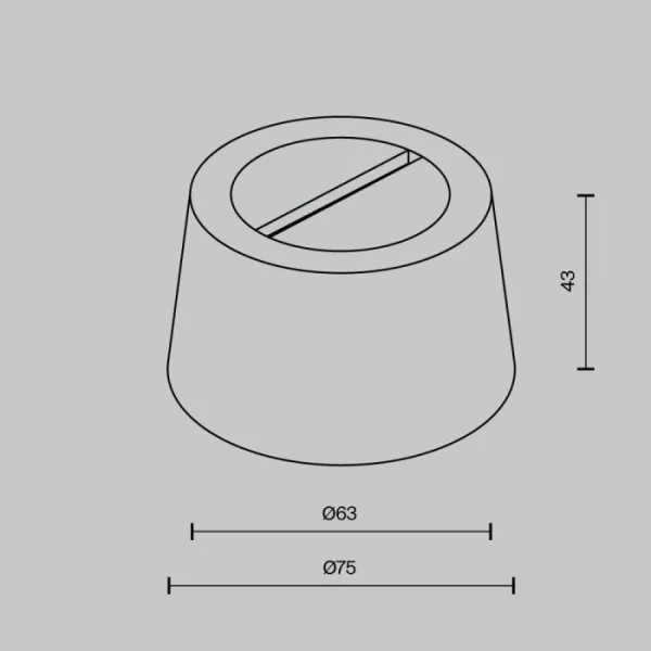Потолочная чаша накладная с коннектором питания Accessories for system Parity TRA130RSC-1B - фото схема