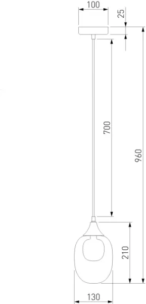 Подвесной светильник Spritz 70216/1 латунь - фото схема
