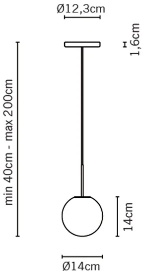 Подвесной светильник LUMI sfera F07 A17 01 - фото схема