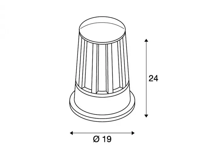 Наземный светильник Cone 230435 - фото схема