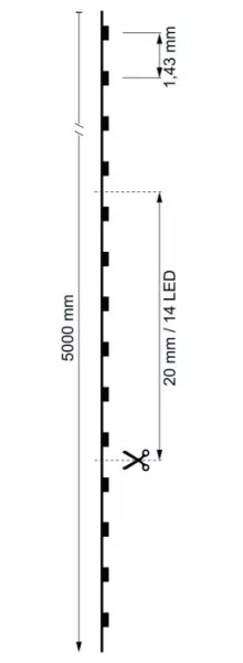 Светодиодная лента COB 840344 - фото схема