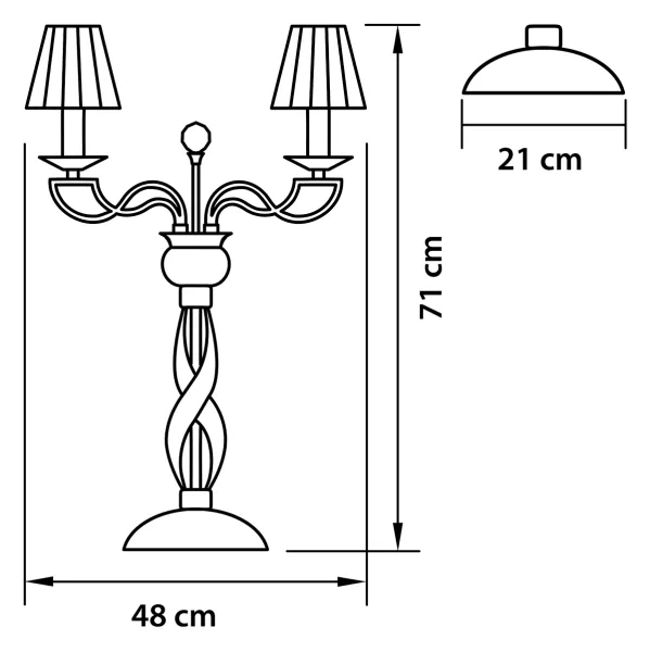 Интерьерная настольная лампа ALVEARE 702934 - фото схема