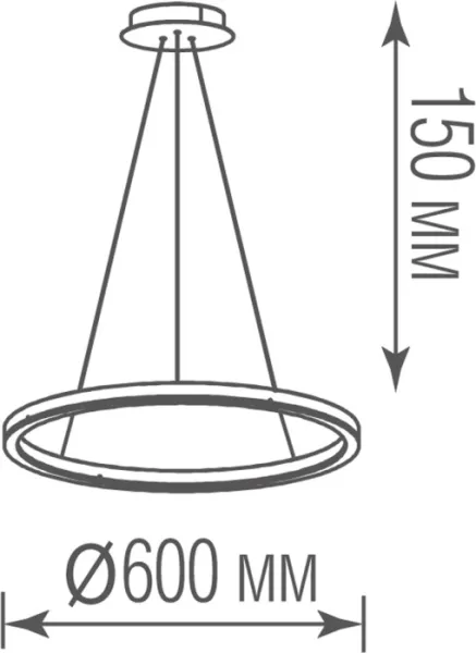 Подвесной светильник Ringlet S111028/1 D600 Black - фото схема