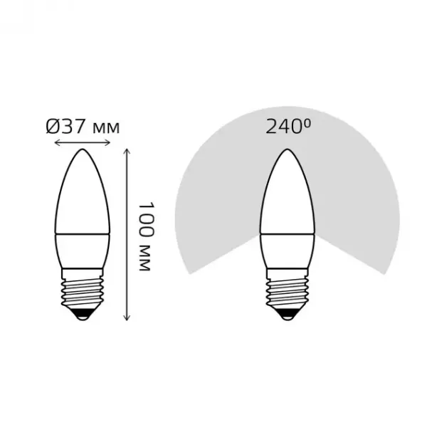 Лампочка светодиодная  33226 - фото схема