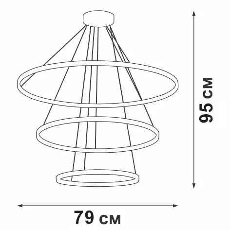 Подвесной светильник  V04614-13/3S - фото схема