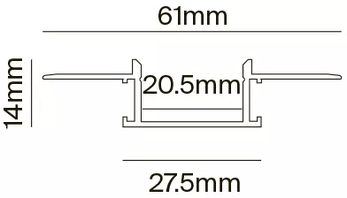 Профиль для светодиодной ленты встраиваемый Maytoni 04011 - фото схема