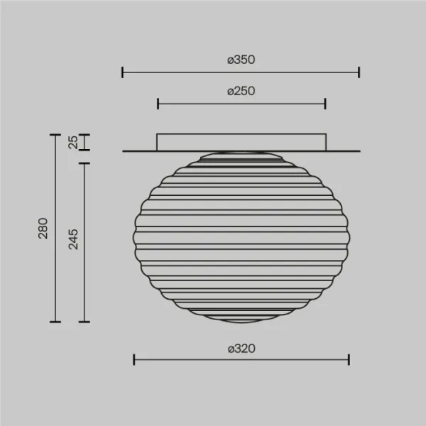 Потолочный светильник Reels MOD268CL-01G - фото схема