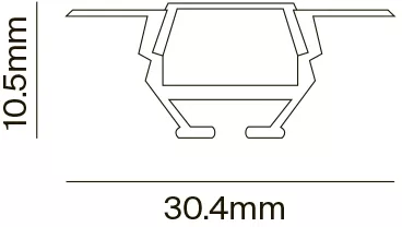 Профиль для светодиодной ленты встраиваемый Maytoni 04010 - фото схема