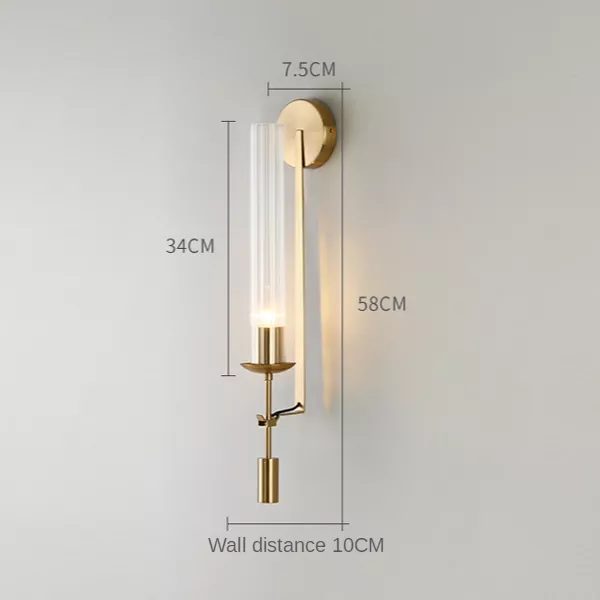Бра Wall lamp 88043W brass - фото схема