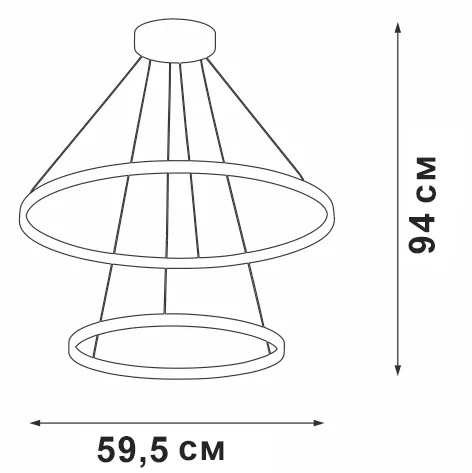 Подвесной светильник  V04600-13/2S - фото схема