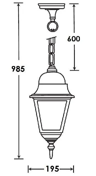 Уличный светильник подвесной  79905М Bl - фото схема