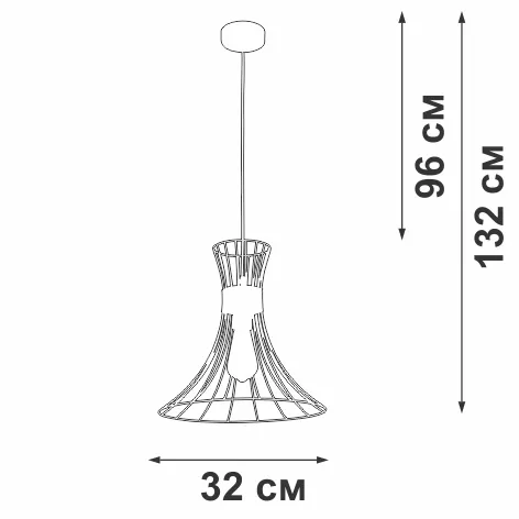 Подвесной светильник Vitaluce V3027-1/1S - фото схема