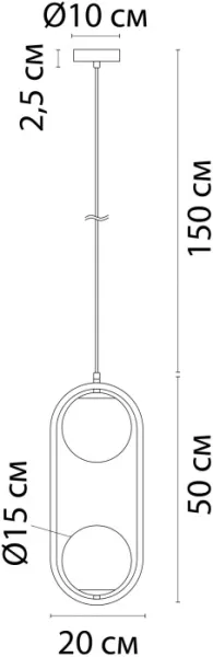 Подвесной светильник Matisse A7745SP-2AB - фото схема