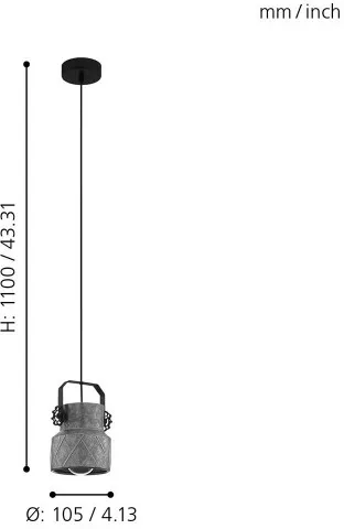 Подвесной светильник Hilcott 39854 - фото схема