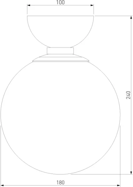 Настенно-потолочный светильник Bubble 30197/1 черный жемчуг - фото схема