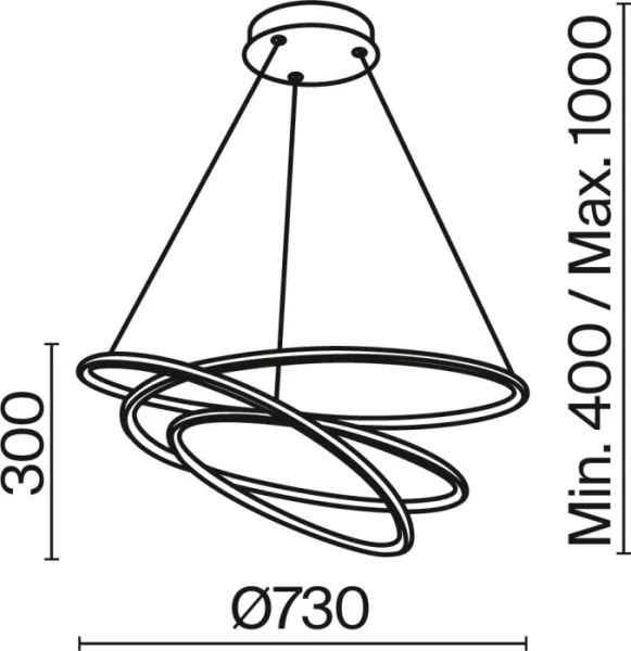 Подвесной светильник Nola MOD100PL-L88WK1 - фото схема