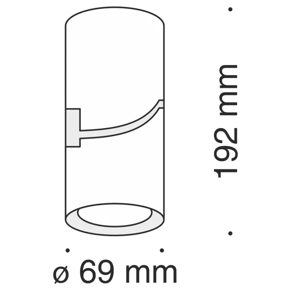 Точечный светильник Tube C019CW-01W4K - фото схема